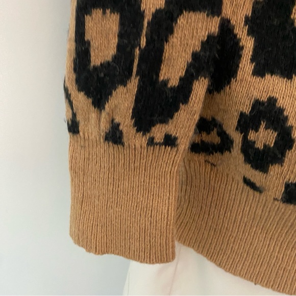 Aritzia Sunday Best Sylvia Alpaca Wool Blend Leopard Print Oversized Cardigan -S - Picture 10 of 15